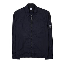 Load image into Gallery viewer, Cp Company Taylon L Chrome Lens Full Zip Shirt Navy
