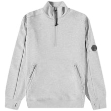 Load image into Gallery viewer, Cp Company Quarter Zip Polo Collar Sweatshirt In Grey
