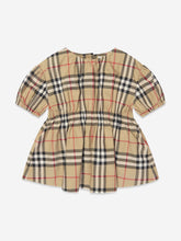 Load image into Gallery viewer, Burberry Junior Check Print Dress In Beige
