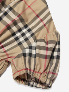 Burberry Junior Check Print Dress In Beige