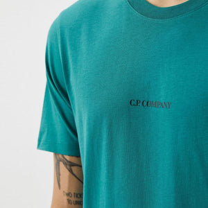 Cp Company Small Centre Logo T-Shirt In Frosty Green