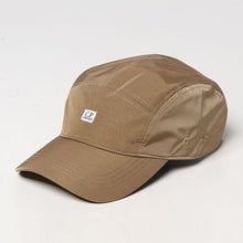 Load image into Gallery viewer, Cp Company Flatt Nylon 5 Panel Patch Logo Cap In Lead Grey
