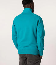 Load image into Gallery viewer, Cp Company Quarter Zip Polo Collar Sweatshirt In Tile Blue
