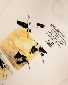 Cp Company Jersey 24/1 Sketch Graphic T-Shirt In Cream