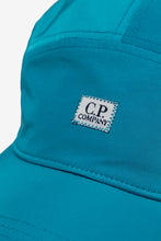 Load image into Gallery viewer, Cp Company Flatt Nylon 5 Panel Patch Logo Cap In Tile Blue
