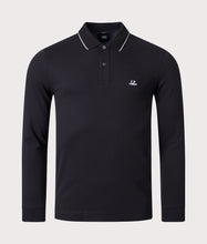 Load image into Gallery viewer, Cp Company Slim Fit Long Sleeve Stretch Piquet Polo Shirt in Black (Pre-Order: Due Approx. 28th Feb)
