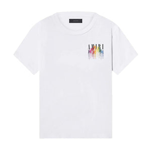 Amiri Drip Rainbow Logo T-Shirt White