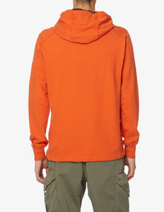 Cp Company Light Fleece Lens Overhead Hoodie In Harvest Pumpkin (Pre-Order: Due Approx. 28th Feb)