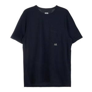 Cp Company Resist Dyed Pocket Logo T-Shirt 182A Navy