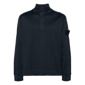 Stone Island Ghost High Neck Sweatshirt In Navy