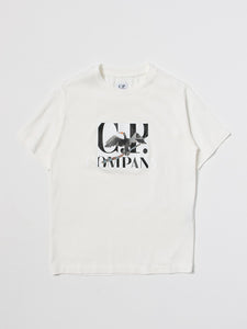 Cp Company Junior Bird Logo T-Shirt In White