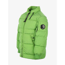 Load image into Gallery viewer, Cp Company Junior Lens M.T.T.N Down Jacket With Foldaway Hood in Green
