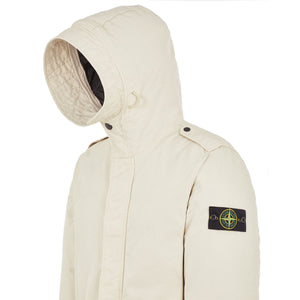 Stone Island David-Tc Short Down Parka in Plaster