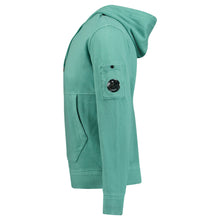 Load image into Gallery viewer, Cp Company Resist Dyed Cotton Lens Overhead Hoodie in Frosty Green
