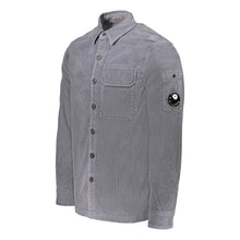 Load image into Gallery viewer, Cp Company Corduroy Button Up Shirt in Excalibur Grey
