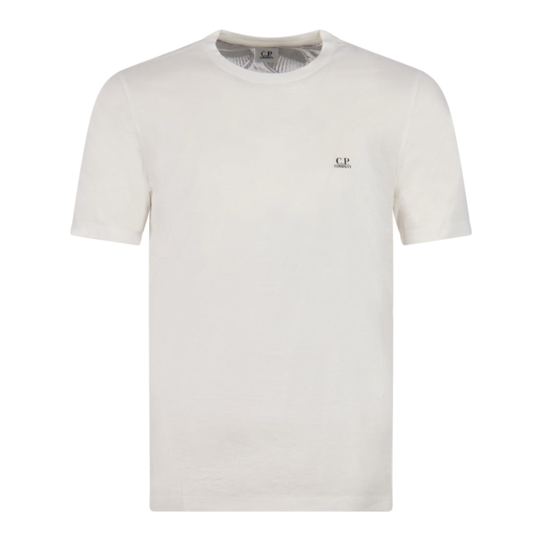 Cp Company 30/1 Jersey Goggle Logo T-Shirt in White