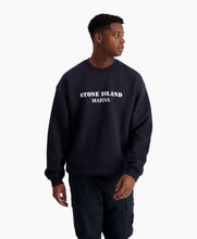 Load image into Gallery viewer, Stone Island Marina Printed Logo Sweatshirt in Navy
