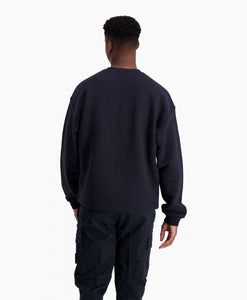 Stone Island Marina Printed Logo Sweatshirt in Navy