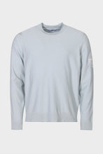 Load image into Gallery viewer, Stone Island Roll Trim Embroidered Logo Sweatshirt in Baby Blue
