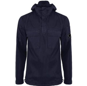 Cp Company Gabardine Hooded Lens Overshirt Navy