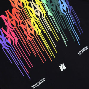 Amiri Drip Rainbow Logo T-Shirt Black