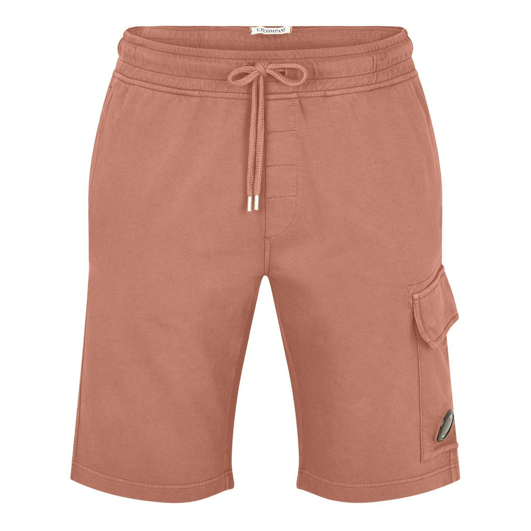 Cp Company Light Fleece Lens Shorts in Pale Mauve (Pre-Order: Due Approx. 28th Feb)