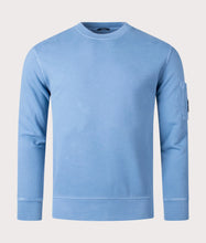 Load image into Gallery viewer, Cp Company Brushed Emerized Resist Dyed Lens Sweatshirt in Riviera Blue (Pre-Order: Due Approx. 28th Feb)
