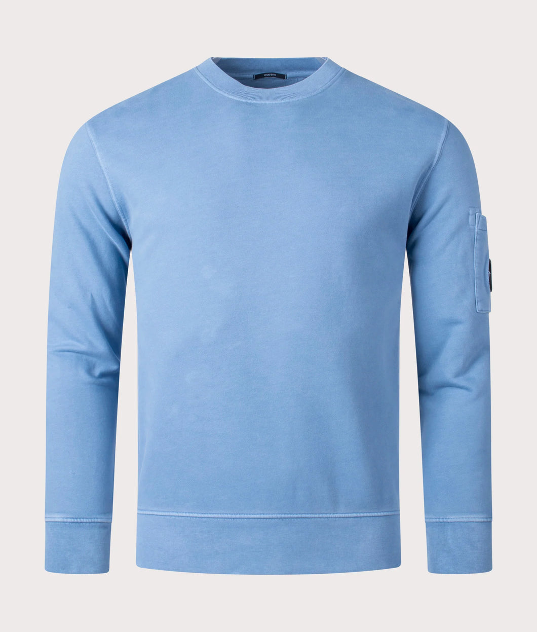 Cp Company Brushed Emerized Resist Dyed Lens Sweatshirt in Riviera Blue (Pre-Order: Due Approx. 28th Feb)