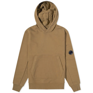 Cp Company Heavy Lens Overhead Hoodie In Butternut Brown (Pre-Order: Due Approx. 28th Feb)