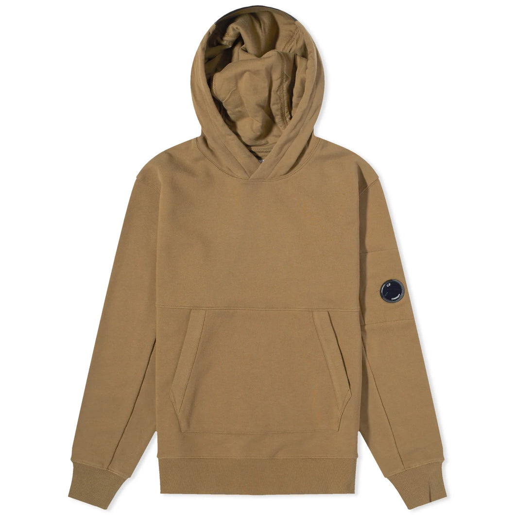 Cp Company Heavy Lens Overhead Hoodie In Butternut Brown (Pre-Order: Due Approx. 28th Feb)