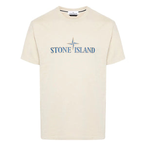 Stone Island Compass Big Logo T-Shirt In Stucco