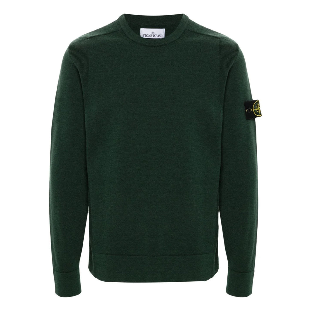 Stone Island RWS Wool Crewneck Sweatshirt In Khaki