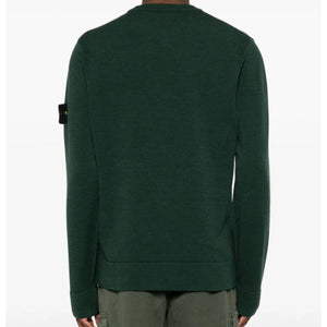 Stone Island RWS Wool Crewneck Sweatshirt In Khaki