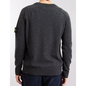 Stone Island RWS Wool Cardigan In Charcoal