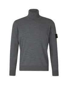 Stone Island Light Knit Roll Neck Sweatshirt 525C4 Grey