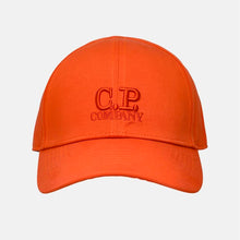 Load image into Gallery viewer, Cp Company Cotton Big Logo Baseball Cap In Harvest Pumpkin (Pre-Order: Due Approx. 28th Feb)
