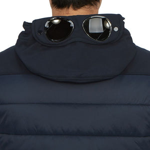 Cp Company Mixed Shell-R Goggle Gillet In Navy ( Pre Order Due 19th Nov )