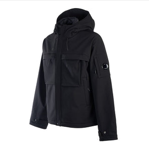 Cp Company A/W Shell-R Lens Chest Pocket Jacket In Black