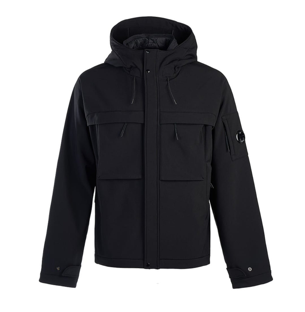 Cp Company A/W Shell-R Lens Chest Pocket Jacket In Black