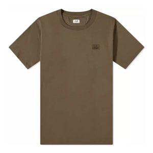 Cp Company 30/1 Jersey Patch Logo T-Shirt In Ivy Green