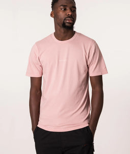 Cp Company 24/1 Jersey Logo T-Shirt In Pale Mauve