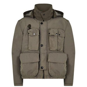 Cp Company Junior Flatt Nylon Down Goggle Jacket In Thyme