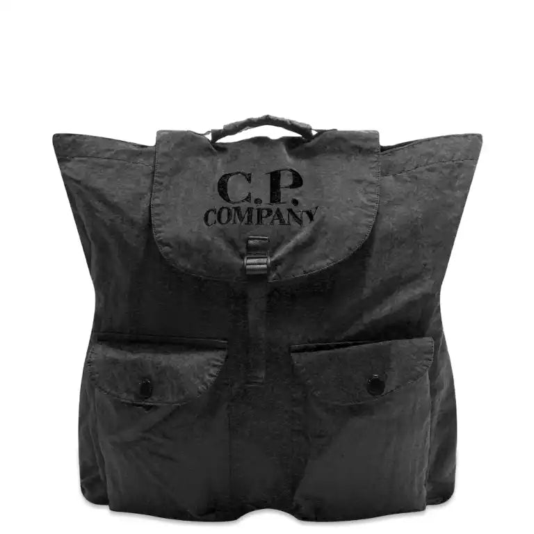 Cp Company Nylon B Logo Backpack in Black