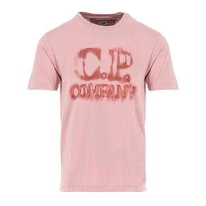 Cp Company Blurry Logo T-Shirt Pale Mauve