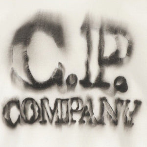 Cp Company Blurry Logo T-Shirt in White