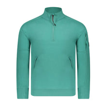 Load image into Gallery viewer, Cp Company Quarter Zip Polo Collar Sweatshirt In Frosty Green
