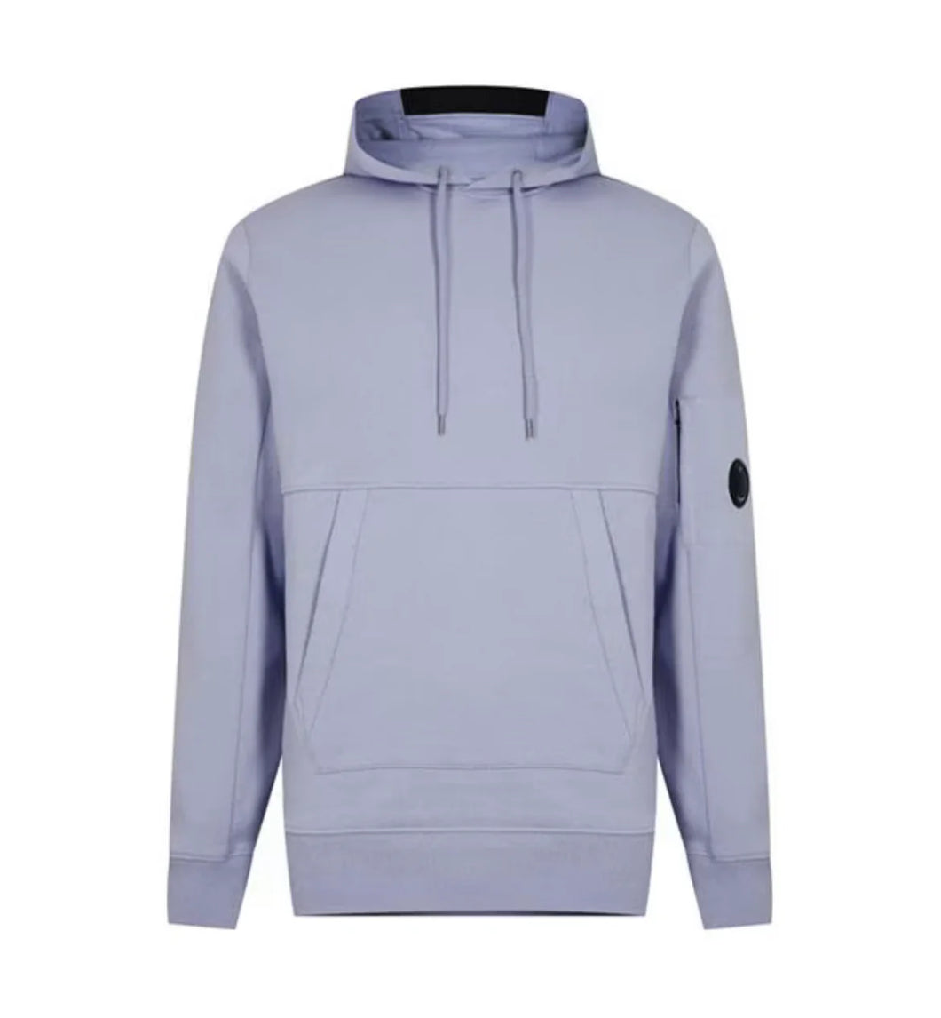 Cp Company Heavy Lens Overhead Hoodie In Cosmic Sky