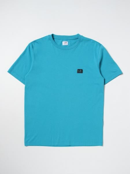 Cp Company Junior Small Stamp Logo T-Shirt In Tile Blue