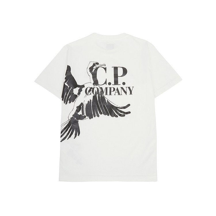 Cp Company Junior Graphic Bird Logo T-Shirt White