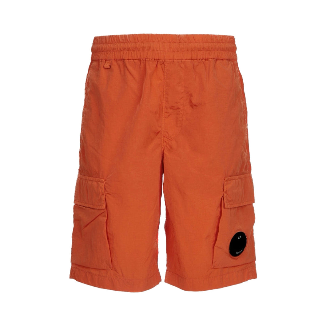 Cp Company Junior Chrome - R Lens Cargo Shorts In Harvest Pumpkin